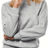 Minimalistisches Damen-Sweatshirt | Rundhalsausschnitt aus massiver Baumwolle